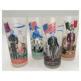 Vtg 50s Knox Oil & Gas Co. TX Under Flags Tumbler