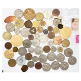 Bag of Foreign Coins & More