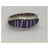Calvin Begay Navajo Sterling Silver Jade Ring