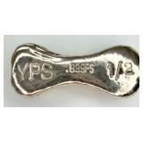 YPS 1/2 Troy Ounce .999 Fine Silver Bone Shape