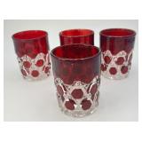 4 American Pressed Glass Tumblers by Doyle & Co.
