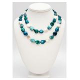Sterling Silver Coin Pearl Necklace