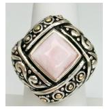 Sterling Silver Pink Opal Ring