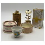 Vintage Powders, Perfume Bottle, AR Souvenir Cup