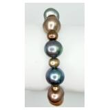 925 Multi-color Freshwater Pearl Bracelet
