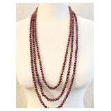 Burgundy Pearl Necklace