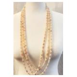 Dark & Light Pink Pearl Necklace