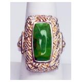 Sterling Silver Green Turquoise Ring