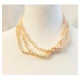 925 3-Strand Pearl Necklace