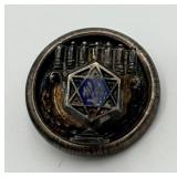 Vtg. SS Menorah Star Of David Lapel Pin