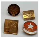 4 Gold Filled Medical Service Award Pins