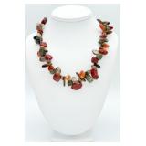 925 Multiple Natural Stone Necklace