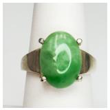 Sterling Silver Jade Ring