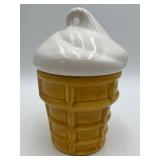 Vintage Ceramic Ice Cream Cone Cookie Jar