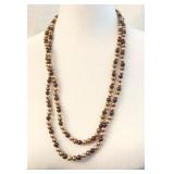 Gold & Brown Pearl Necklace