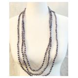 Dark Gray Pearl Necklace