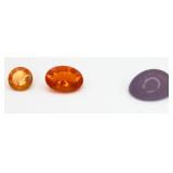 2 Gemstones: Chalcedony & Fire Opal