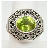 Sterling Silver Peridot Ring