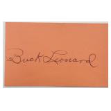 Walter Fenner ï¿½Buckï¿½ Leonard Autograph