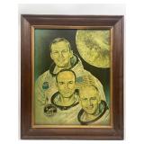 Framed Vintage Print of Apollo 11 Crew