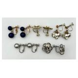 5 Pair of Screw-Back Earrings