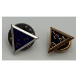 2 Vtg. I AM Service Award Lapel Pins