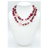 925 Multiple Natural Stone Necklace