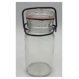 Vtg. Clear Glass Jar