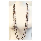 Champagne, Brown & Gray Pearl Necklace