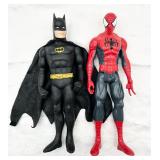 Vintage 11ï¿½ Batman & Spider-Man Action Figures