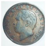 1883 Portugal XX Reis 20 Reis Bronze Coin