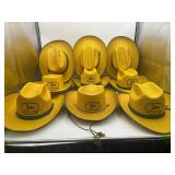 9 Vintage John Deere Yellow Straw Hats