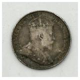 1903 Edward VS VII 92.5% Silver 5 Cents Coin