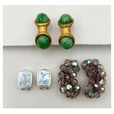 3 Pair of Vintage Ear Clips