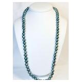 Large Green/Blue Color Pearl Necklace
