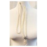 925 Pearl Necklace & 10K Pearl Necklace