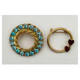 Pair of Nice Vintage Circle Pins