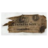 Civil War Era $1 Banknote from The Farmers Bank NC