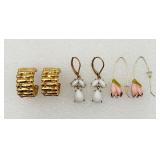 3 Pair of Pierced Earrings, 1 is ï¿½Trifariï¿½
