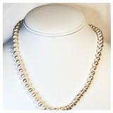 925 Elegant White Pearl Necklace