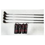 Set of First Flight Golden Arrow Woods w/ Covers