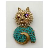 Cute ï¿½HollyCraftï¿½ Cat Pin