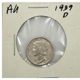 1939-D Mercury in Near Uncirculated Condition