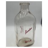 Vintage Clear Glass Milk Bottle