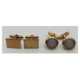 2 Pairs of Vtg. Gold-tone Swank Cufflinks