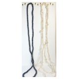 Blue Pearl Necklace & White Pearl Necklace