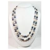 925 White, Gray Pearl Necklace