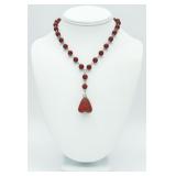 925 Coral Bead Necklace