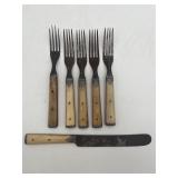 Antique 19th-century Bone-handled Flatware