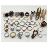 34 Costume Jewelry Rings